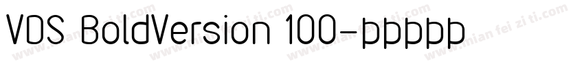VDS BoldVersion 100字体转换